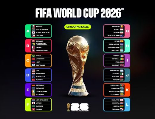 Copa Mundial de la FIFA 2026 con estadio lleno, balón oficial y ambiente de partido internacional.