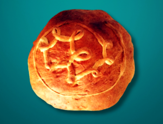 Mogolla Guayatuna boyacense artesanal de 1.5kg recién horneada, pan gigante dulce relleno de miel de caña y bocadillo de guayaba, típico de Guayatá Colombia