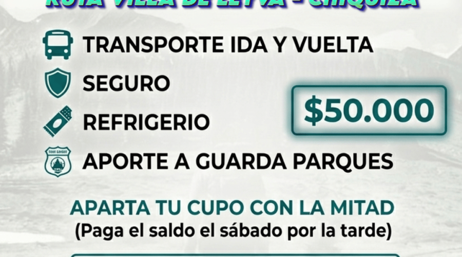 SENDERISMO ÉLITE RUTA VILLA DE LEYVA – CHIQUIZA