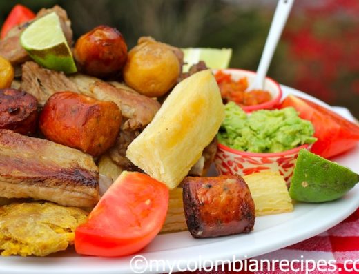 Fritanga Colombiana — Picada de Cerdo Frito con Chicharron y Morcilla